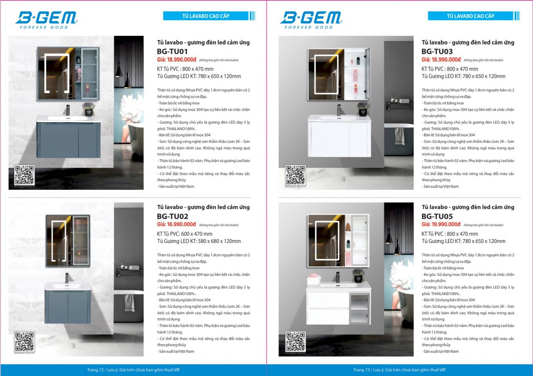 Thiết bị vệ sinh BGEM Catalogue và Bảng giá mới nhất  2024 /Page 38